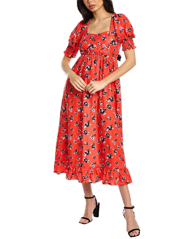 Trendy And Casual Elegant And Charming SISTER JANE Conch Flower Midi Dress