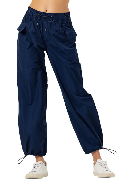 Street Personality Style Slate Pants In Navy