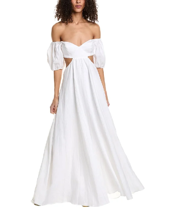Editorial Design Classic STAUD Coliseum Linen Dress