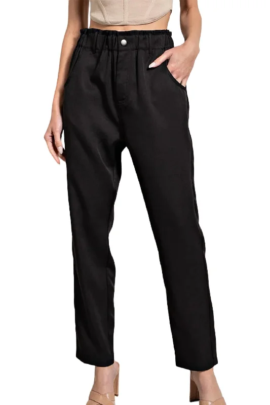 Comfortable And Simple Straight Leg Dress Pant - Plus In Black