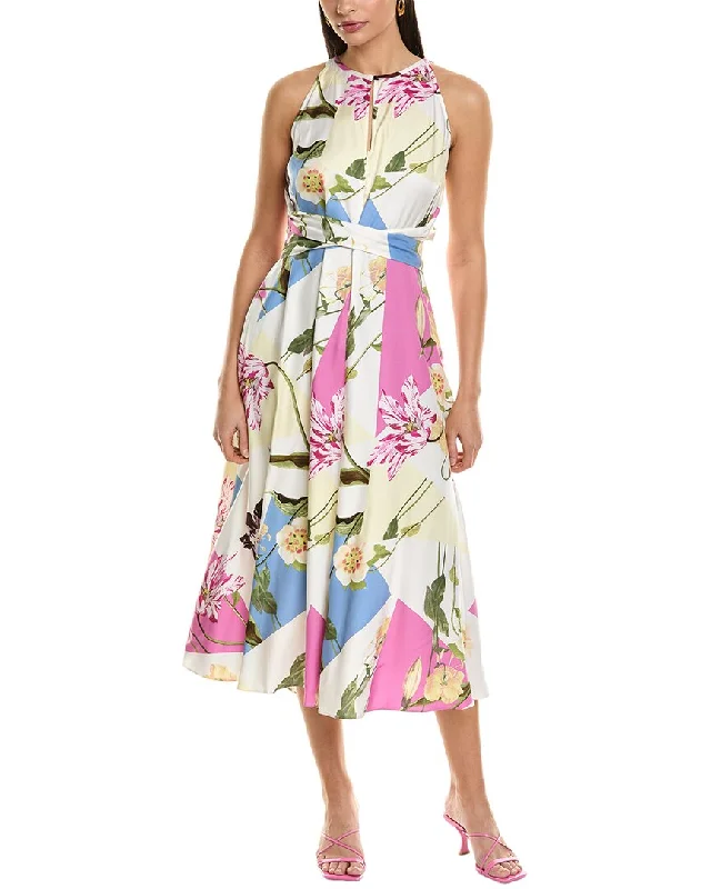 Classic Style French Retro Ted Baker Halter Neck Midi Dress