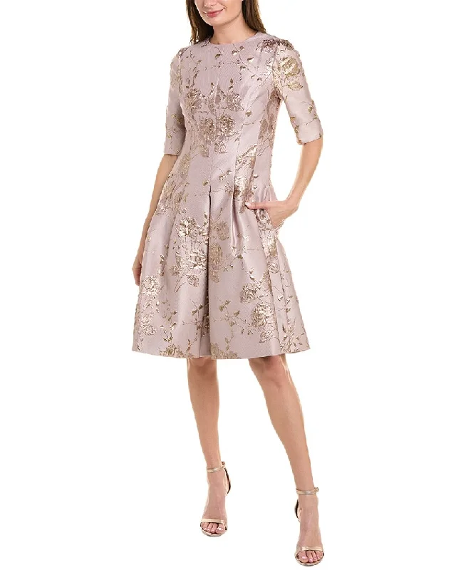 Creative Prints Lazy Home Teri Jon by Rickie Freeman Metallic Jacquard A-Line Dress Creative Prints Lazy Home Teri Jon by Rickie Freeman Metallic Jacquard A-Line Dress