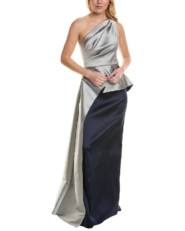 Refreshing Design Sports Fashion Teri Jon by Rickie Freeman One-Shoulder Gown