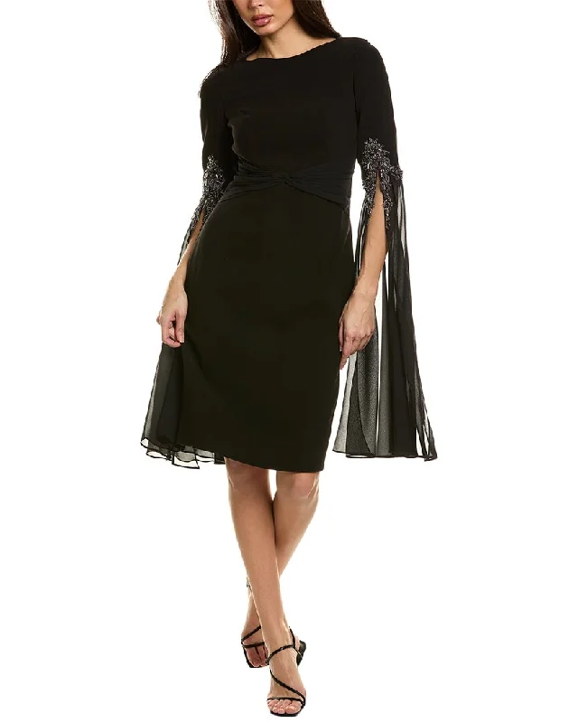 Must-have For Fashion Fresh And Capable Teri Jon by Rickie Freeman Oversized Bell-Sleeve Dress Must-have For Fashion Fresh And Capable Teri Jon by Rickie Freeman Oversized Bell-Sleeve Dress