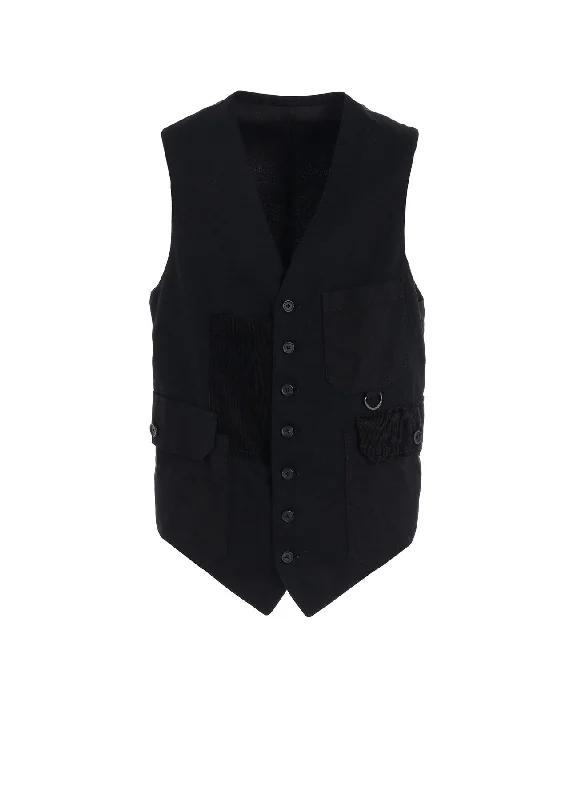 Elegant Style VARIOUS FABRICS CRAZY PATCHWORK VEST