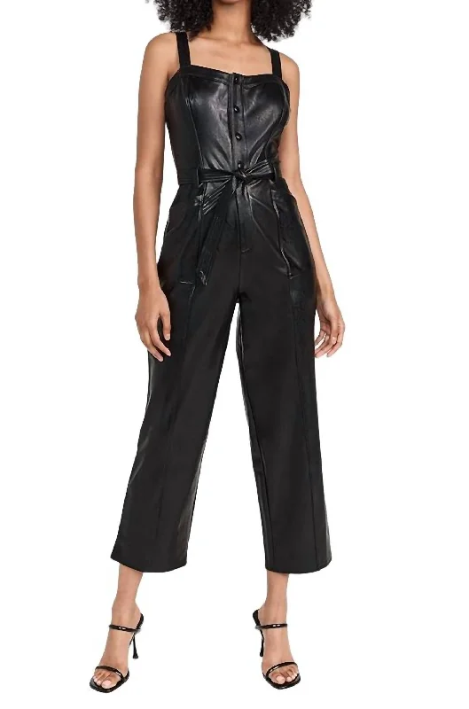 High Street Design French Style Valinda Jumpsuit In Black
