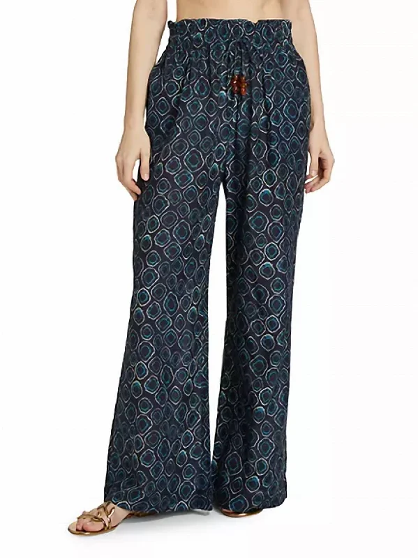 Exquisite Embroidery Luxury Temperament Vanessa Pants In Aquamarine