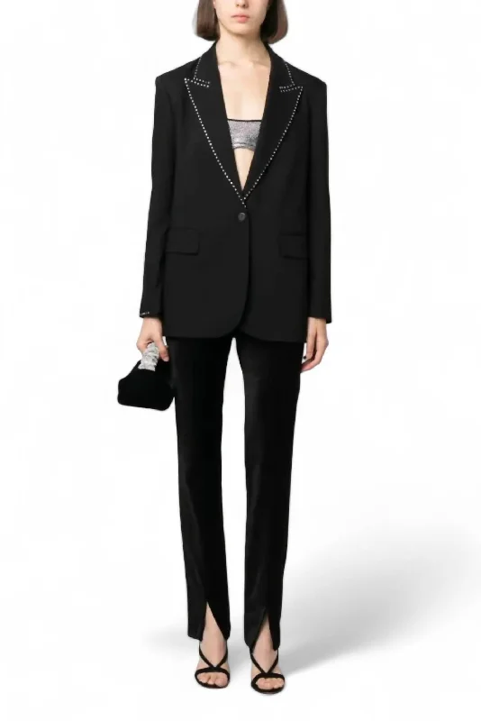 Celebrity Picks Age-reducing Style Velvet High Pant In Noir