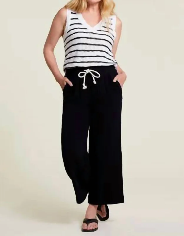 Urban Style Spring Fashion Wide Leg Pants In Black