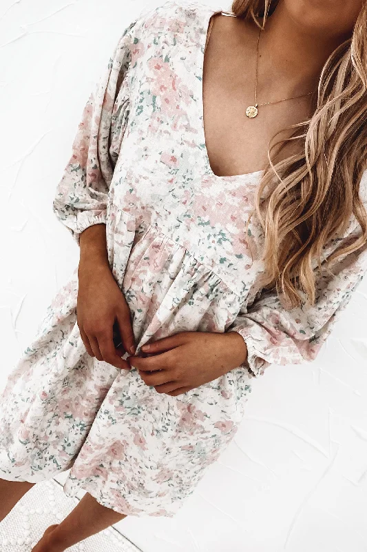 Fashionable Prints Casual Street Willa Dress Washed Floral