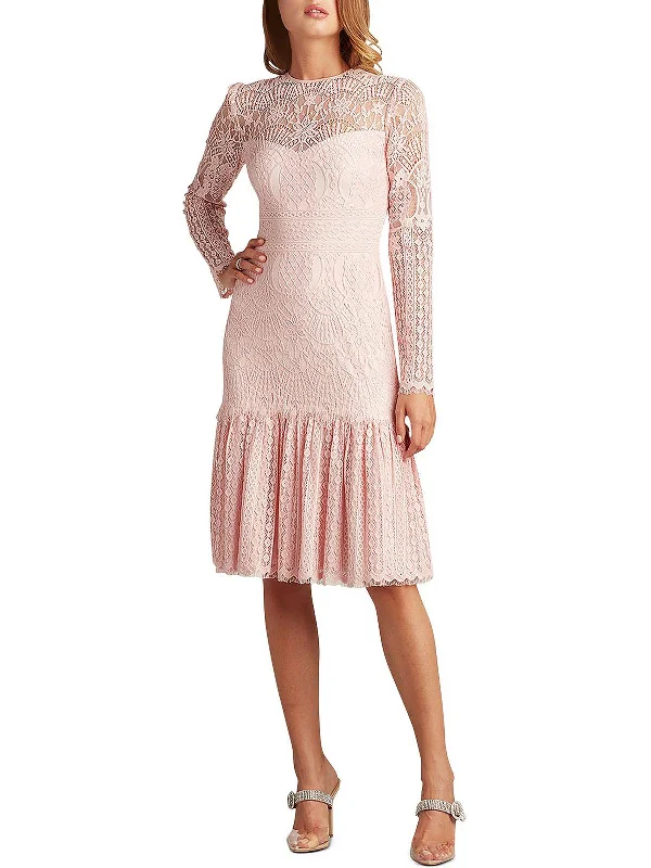 Nightclub Style Womens Cocktail Lace Sheath Dress