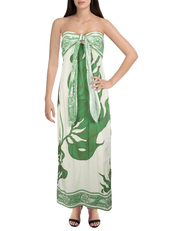 Sports Fitness Wear Womens Cotton Printed Maxi Dress