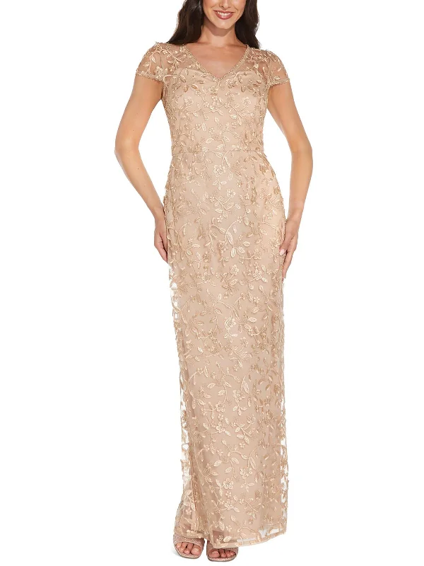 Fashionable And Versatile Luxury And Elegant Womens Picot Trim Long Evening Dress