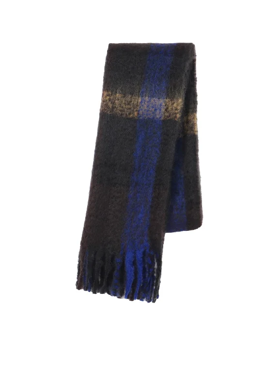 Creative Style PLAID MOHAIR STOLE