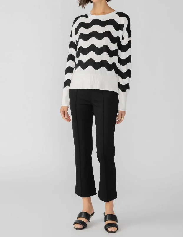 Printed Patterns Casual Street Eastend Mod Crop High Rise Legging In Black