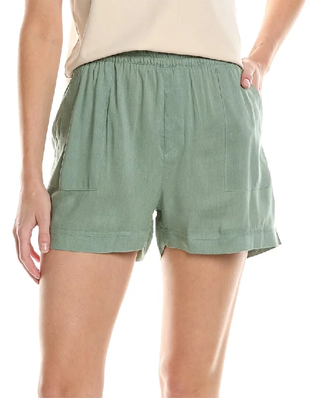 Retro Prints Fresh And Capable Marika Avery Linen-Blend Short